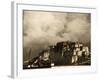 Image Taken in 2006 and Partially Toned, Dramatic Clouds Building Behind the Potala Palace, Tibet-Don Smith-Framed Photographic Print