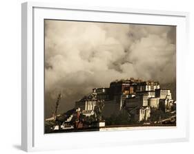 Image Taken in 2006 and Partially Toned, Dramatic Clouds Building Behind the Potala Palace, Tibet-Don Smith-Framed Photographic Print