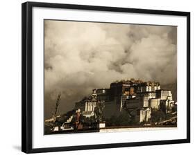 Image Taken in 2006 and Partially Toned, Dramatic Clouds Building Behind the Potala Palace, Tibet-Don Smith-Framed Photographic Print