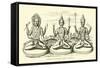 Images of Brahma, Vishnu, and Siva-null-Framed Stretched Canvas