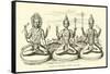 Images of Brahma, Vishnu, and Siva-null-Framed Stretched Canvas