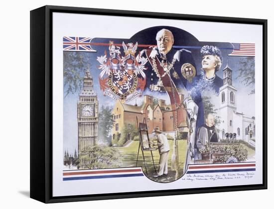 Images Relating to Winston Churchill Memorial Library, St Mary Aldermanbury, London, 1989-null-Framed Stretched Canvas