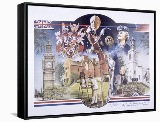 Images Relating to Winston Churchill Memorial Library, St Mary Aldermanbury, London, 1989-null-Framed Stretched Canvas