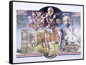 Images Relating to Winston Churchill Memorial Library, St Mary Aldermanbury, London, 1989-null-Framed Stretched Canvas