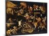 Imaginary Animals and Dwarfs Fighting, Drinking and Carousing-Faustino Bocchi-Mounted Giclee Print