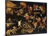 Imaginary Animals and Dwarfs Fighting, Drinking and Carousing-Faustino Bocchi-Mounted Giclee Print