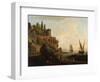 Imaginary Landscape, Italian Harbour Scene, 1746-Claude Joseph Vernet-Framed Premium Giclee Print