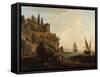 Imaginary Landscape, Italian Harbour Scene, 1746-Claude Joseph Vernet-Framed Stretched Canvas