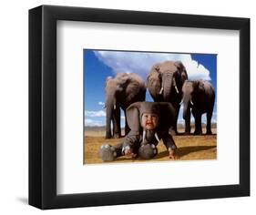 Imaginary Safari, Elephant-Tom Arma-Framed Art Print