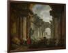 Imaginary View of the Ruins of the Grande Galerie of the Louvre Palace, 1796-Hubert Robert-Framed Giclee Print