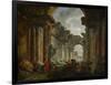 Imaginary View of the Ruins of the Grande Galerie of the Louvre Palace, 1796-Hubert Robert-Framed Giclee Print