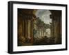 Imaginary View of the Ruins of the Grande Galerie of the Louvre Palace, 1796-Hubert Robert-Framed Giclee Print