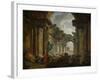 Imaginary View of the Ruins of the Grande Galerie of the Louvre Palace, 1796-Hubert Robert-Framed Giclee Print