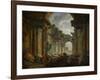 Imaginary View of the Ruins of the Grande Galerie of the Louvre Palace, 1796-Hubert Robert-Framed Giclee Print