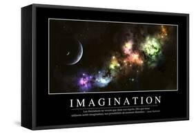 Imagination: Citation Et Affiche D'Inspiration Et Motivation-null-Framed Stretched Canvas
