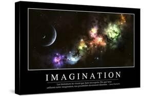 Imagination: Citation Et Affiche D'Inspiration Et Motivation-null-Stretched Canvas