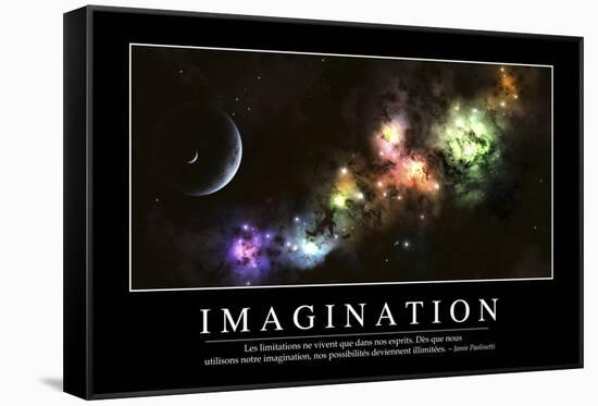 Imagination: Citation Et Affiche D'Inspiration Et Motivation-null-Framed Stretched Canvas