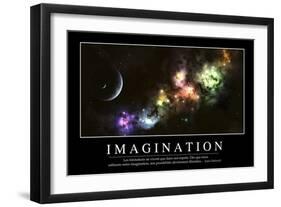 Imagination: Citation Et Affiche D'Inspiration Et Motivation-null-Framed Premium Photographic Print