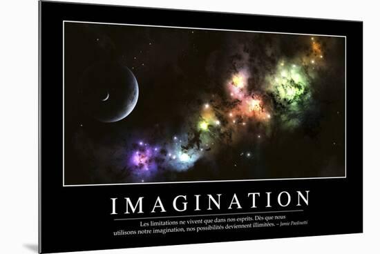 Imagination: Citation Et Affiche D'Inspiration Et Motivation-null-Mounted Photographic Print