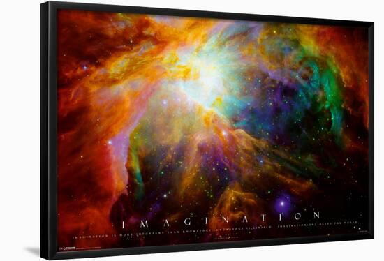 Imagination Nebula - Albert Einstein Quote-null-Framed Poster