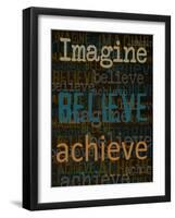 Imagine Believe Achieve-Taylor Greene-Framed Art Print