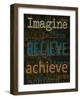 Imagine Believe Achieve-Taylor Greene-Framed Art Print