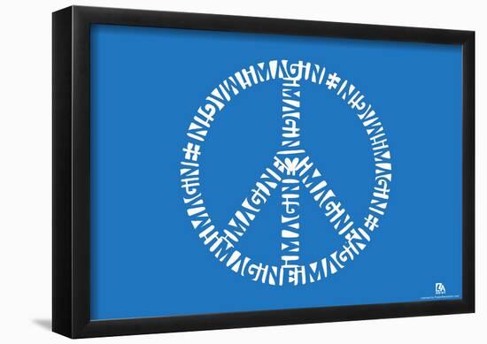 Imagine Peace Text Poster-null-Framed Poster