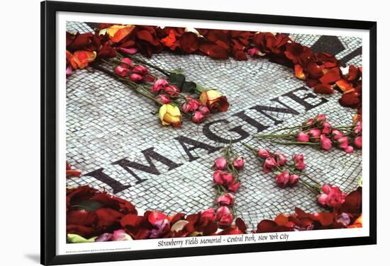 Imagine (Strawberry Fields John Lennon Memorial) Art Poster Print-null-Lamina Framed Poster