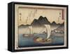 Imagiri Beach in Maisaka, 1837-1844-Utagawa Hiroshige-Framed Stretched Canvas