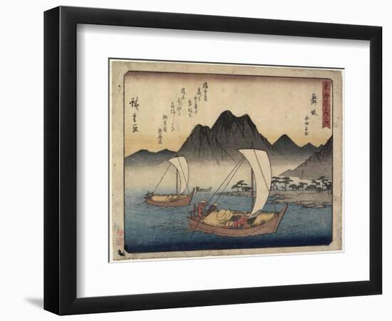 Imagiri Beach in Maisaka, 1837-1844-Utagawa Hiroshige-Framed Giclee Print