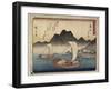 Imagiri Beach in Maisaka, 1837-1844-Utagawa Hiroshige-Framed Giclee Print