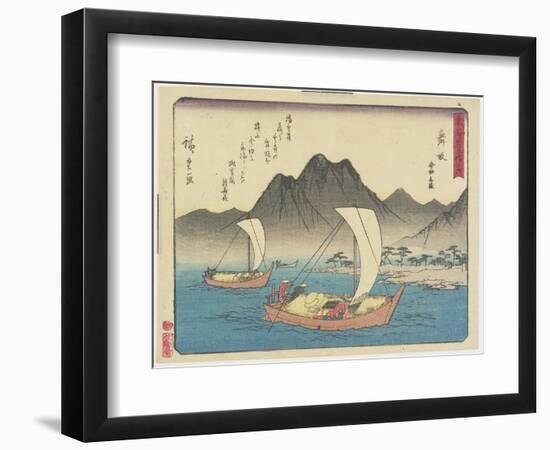 Imagiri Beach in Maisaka, 1837-1844-Utagawa Hiroshige-Framed Giclee Print