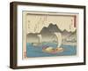 Imagiri Beach in Maisaka, 1837-1844-Utagawa Hiroshige-Framed Giclee Print