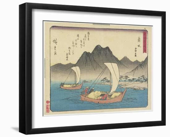 Imagiri Beach in Maisaka, 1837-1844-Utagawa Hiroshige-Framed Giclee Print