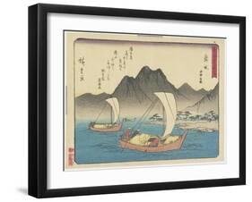 Imagiri Beach in Maisaka, 1837-1844-Utagawa Hiroshige-Framed Giclee Print