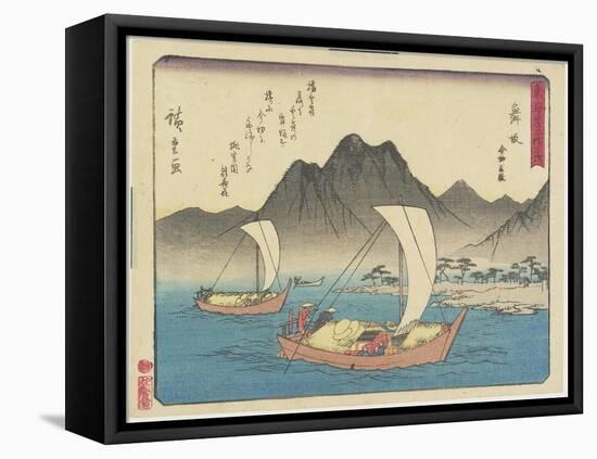 Imagiri Beach in Maisaka, 1837-1844-Utagawa Hiroshige-Framed Stretched Canvas