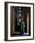 Imam of Kotaka Pauses Beside an Archway Inside the Impressive Mosque on Banks of Niger River, Mali-Nigel Pavitt-Framed Photographic Print