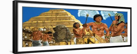 Imhotep, the Astronomer and Architect, with the Pharaoh Zoser-Richard Hook-Framed Giclee Print