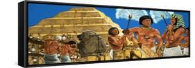 Imhotep, the Astronomer and Architect, with the Pharaoh Zoser-Richard Hook-Framed Stretched Canvas