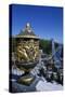 Imitation Gilded Bronze Urn, Grand Cascade-null-Stretched Canvas