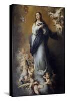 Immaculate Conception of the Choir, "the Girl". Oil on canvas. Sevilla, Museo de Bellas Artes-BARTOLOME ESTEBAN MURILLO-Stretched Canvas