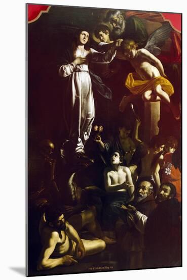 Immaculate Conception with St Dominic and St Francis of Paola-Giovanni Battista Caracciolo-Mounted Giclee Print