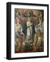 Immaculate Conception, with St. Joseph and St. Nicholas-Cesare Fracanzano-Framed Giclee Print