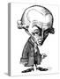 Immanuel Kant, Caricature-Gary Gastrolab-Stretched Canvas