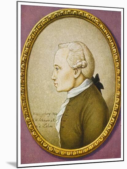 Immanuel Kant German Philosopher-Veit Hans-Mounted Art Print