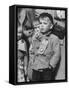 Immigrant Children Wearing Tags, Arriving in Us-Michael Rougier-Framed Stretched Canvas