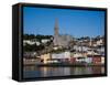 Immigrant Embarkation Harbour, Terraced Houses and St Colman's Cathedral, Cobh, Ireland-null-Framed Stretched Canvas