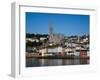 Immigrant Embarkation Harbour, Terraced Houses and St Colman's Cathedral, Cobh, Ireland-null-Framed Photographic Print