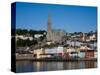 Immigrant Embarkation Harbour, Terraced Houses and St Colman's Cathedral, Cobh, Ireland-null-Stretched Canvas