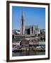 Immigrant Embarkation Harbour, Terraced Houses and St Colman's Cathedral, County Cork, Ireland-null-Framed Photographic Print